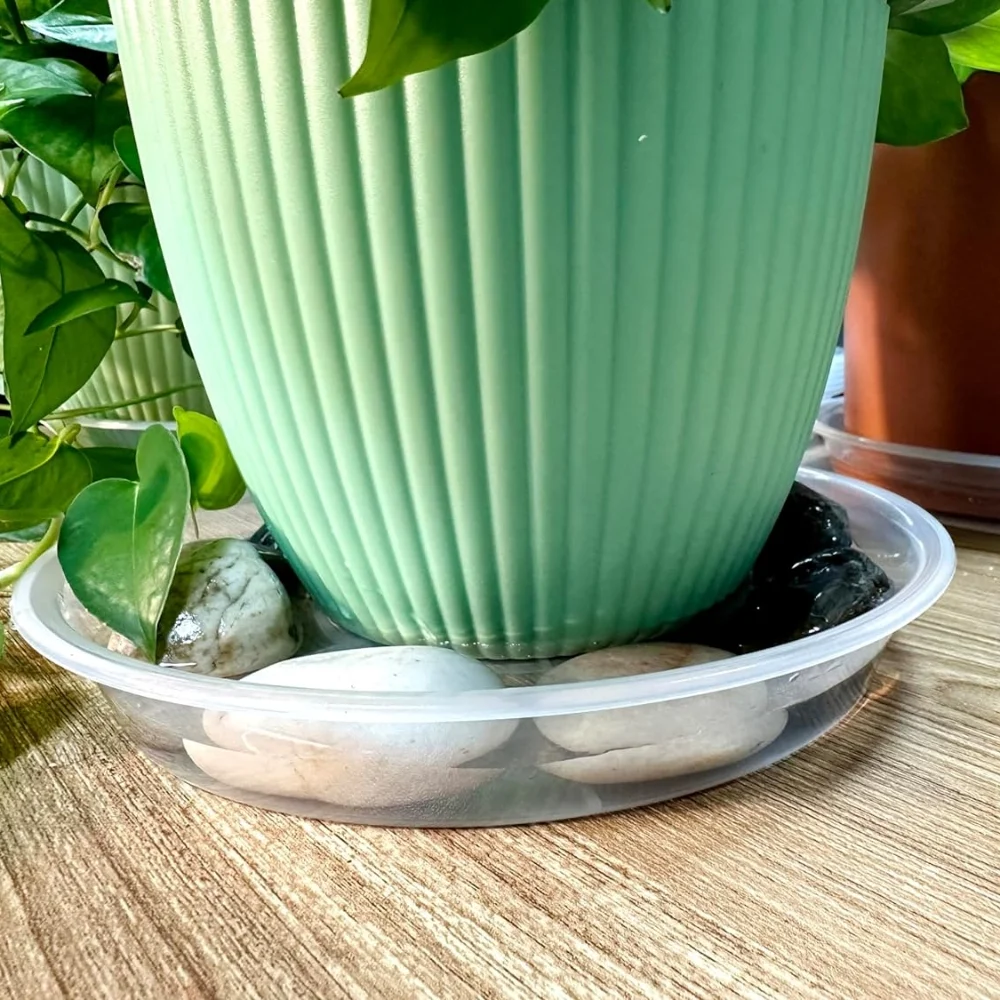 Plant Trays for Pots 6PCS Plant Saucer for Indoor/Outdoor Planter（4.5Inch）