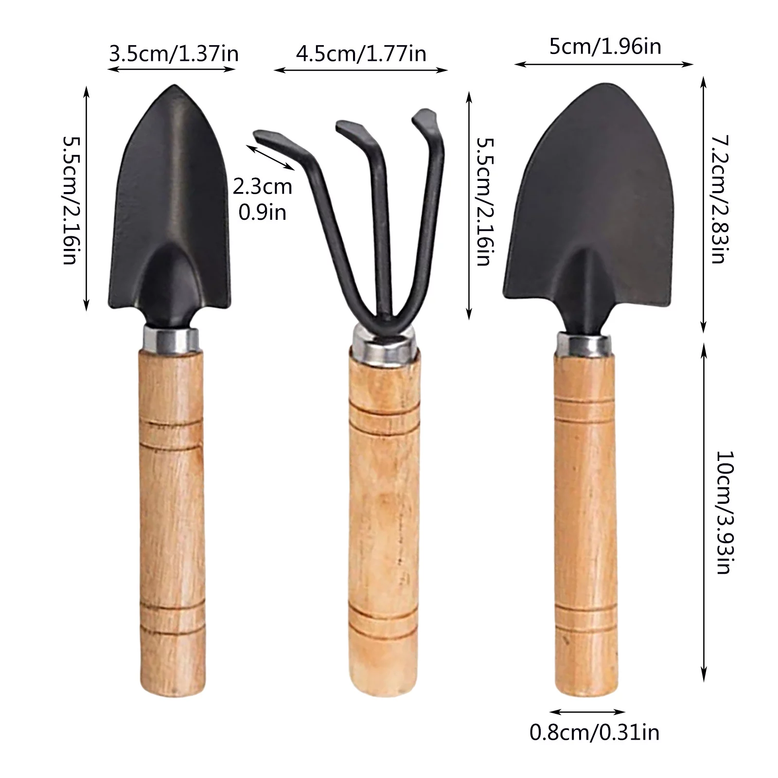 Gardening Stainless Steel Tools Three Sets Of Home Mini Shovel Rake Tool Combination Succulent Tools Utility Tool