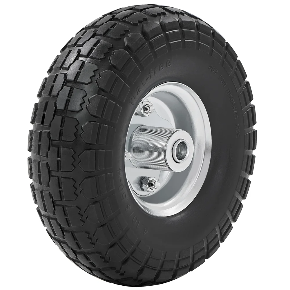 Yaheetech 2pcs Garden Sack Truck Trolley Cart Wheel Tire Tyre 10'', Black