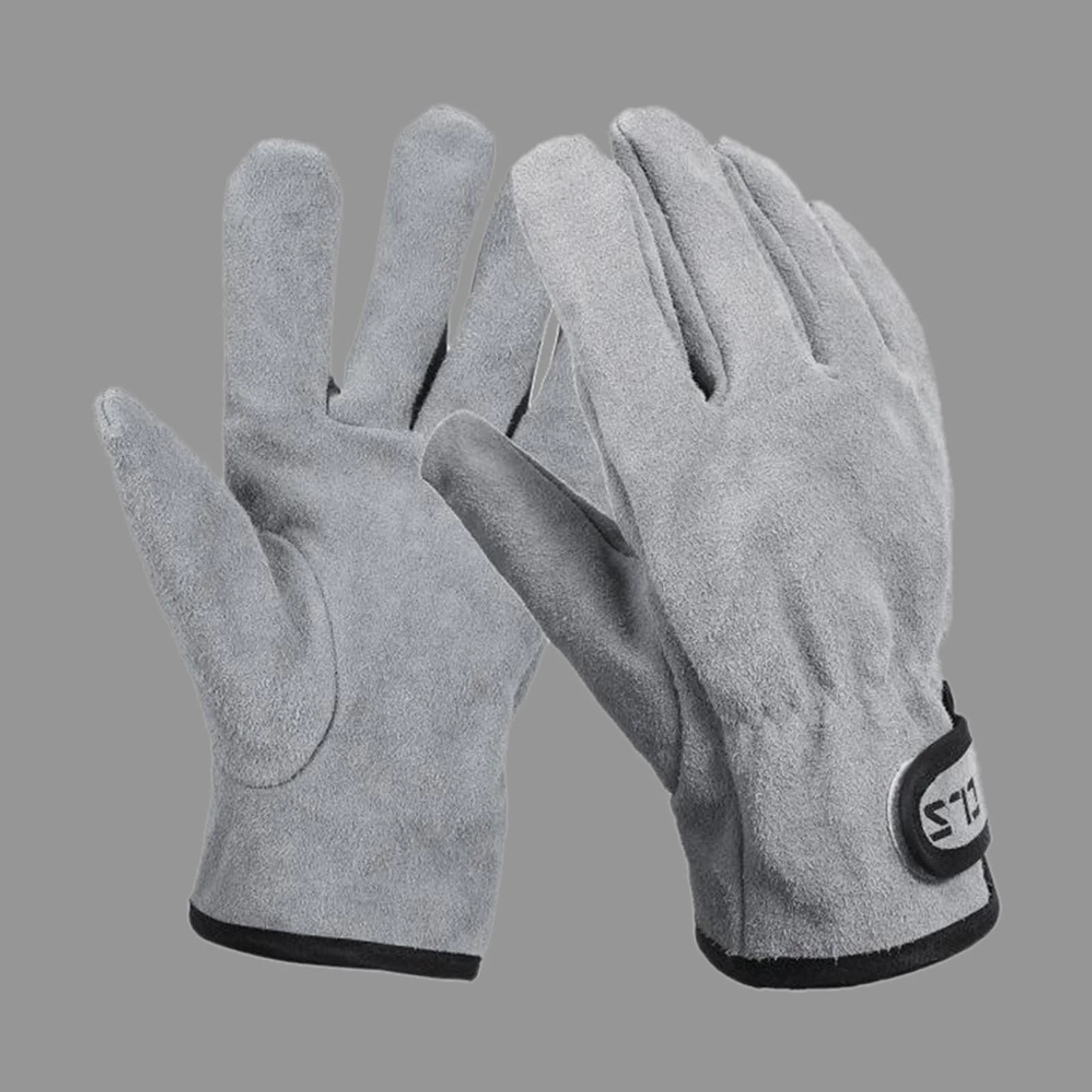 Work Gloves Adjustable Wrist Gardening Gloves, Good Grip for Logging/Wood Cutting/Forest Work/Driving/Farm , for Gray