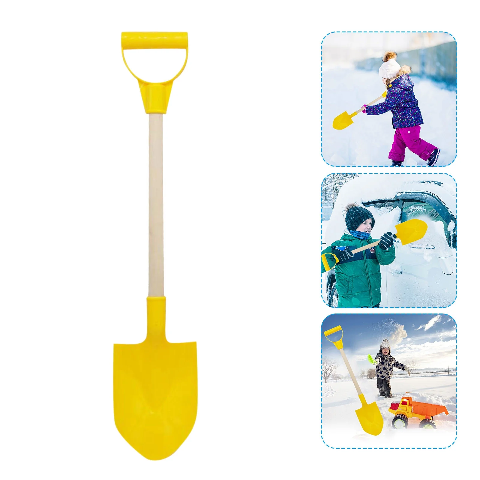 YIWULA 1PCS Children's Snow Shovel Children's Beach Shovel With Wooden Handle