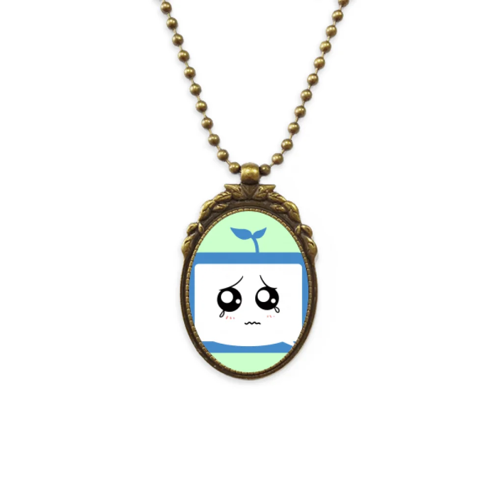 Saplings Injustice Small TV Happy Original Antique Necklace Brass Vintage Pendant Keychain