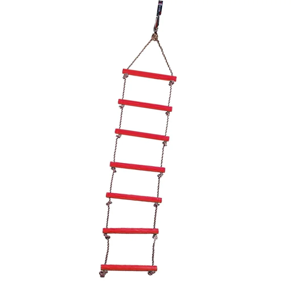200cm Rope Ladder, 6 Rungs Climbing Rope for Kids & Adults, Climbing Game for Swing Accessories, Tree House, Playground, Play Set Red