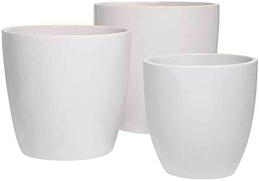 napa round cylinder fiberglass planter, white, 13.5 inch