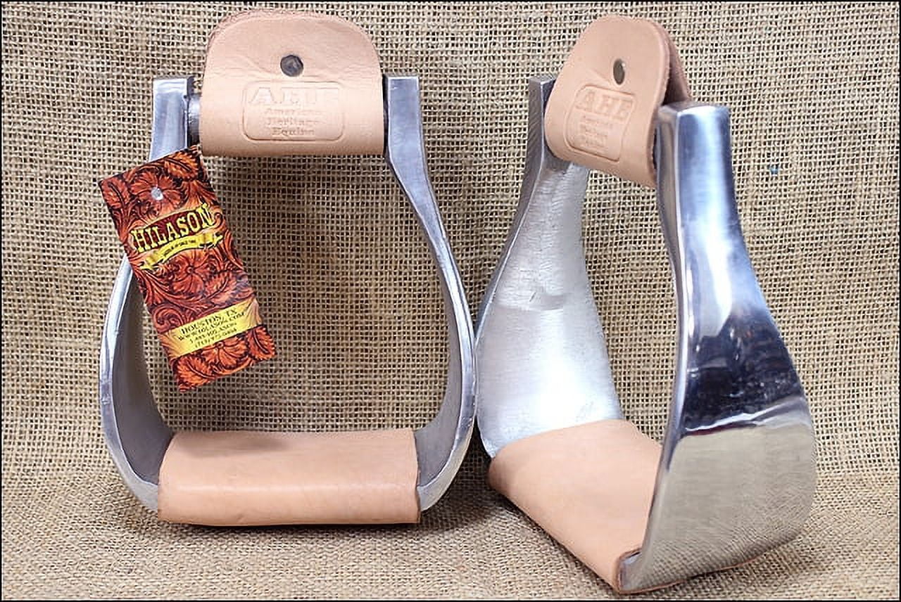 Hilason Western Plain Bell Aluminum Horse Saddle Roper Stirrups