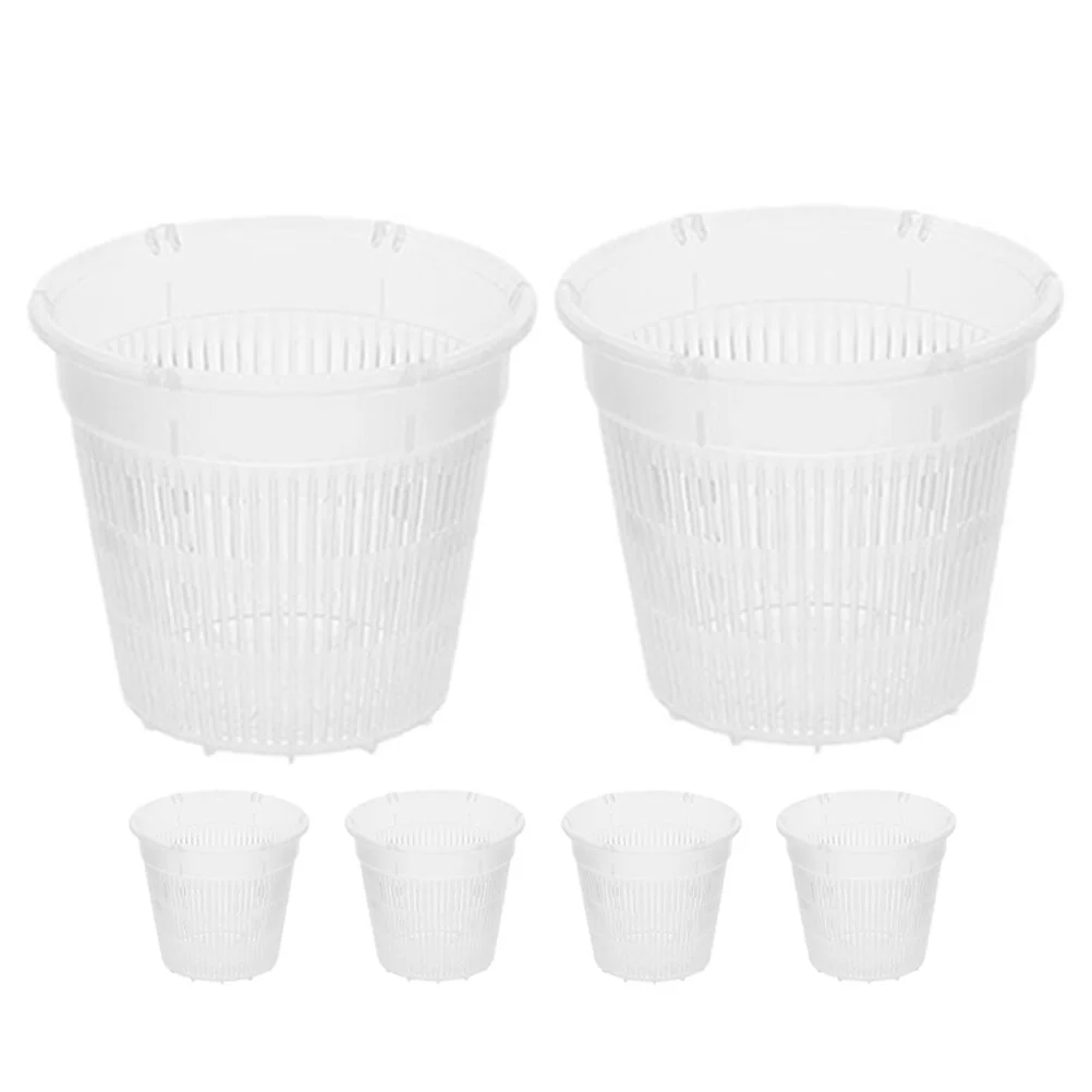 Yueyihe 6pcs Plastic Gardening Pots Starter Pots Flower Orchid Pots Flower Containers Home Supplies