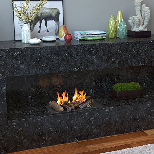 Hmleaf 10 Pieces Ceramic Fiber Wood-like Gas Fireplace Logs For All Types of Indoor, Gas Inserts, Ventless & Vent Free, Electric, or Outdoor Fireplaces & Fire Pits. Realistic Clean Burning Accessories