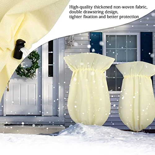 3 Pack Winter Tree Cover Plant Covers Freeze Protection Reusable Plants Jacket with Drawstring and Zipper Frost Blankets for Outdoor Trees