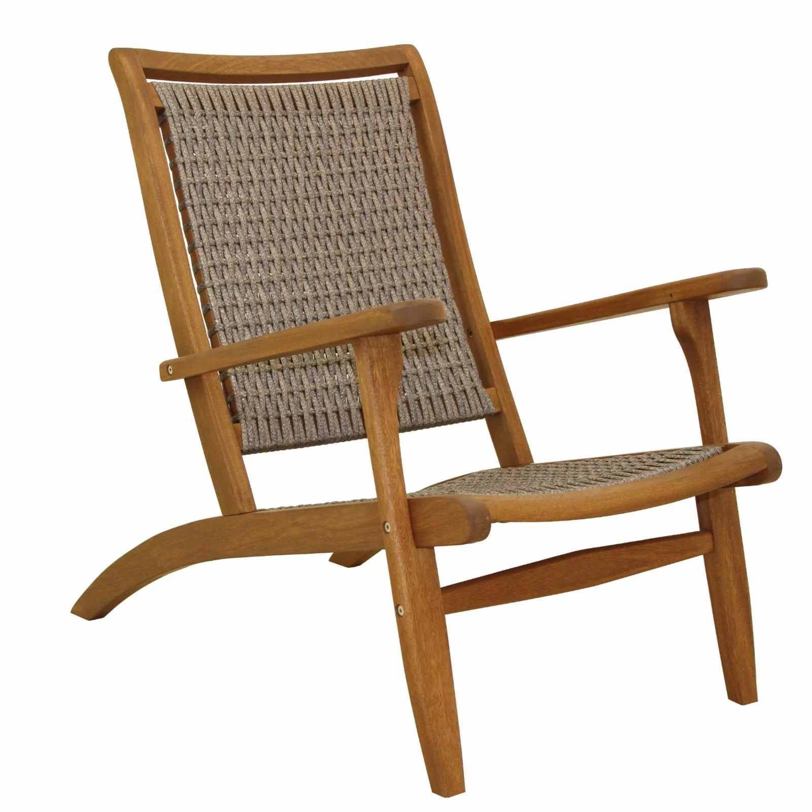 Vineyard Eucalyptus and Resin Wicker Outdoor Lounger Chair