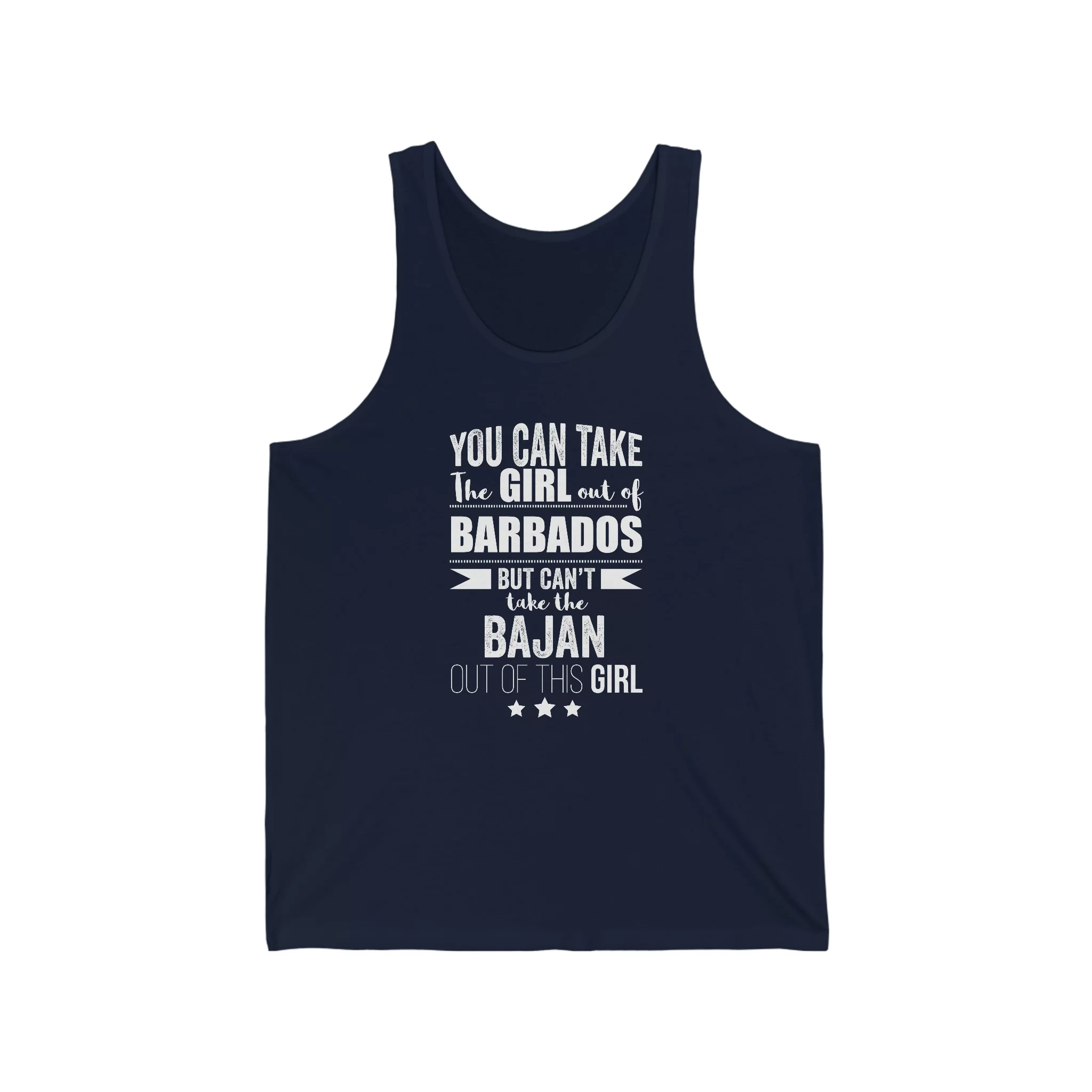 Can take girl out of Barbados Can't take Bajan Pride Unisex Tank Top XS-2XL
