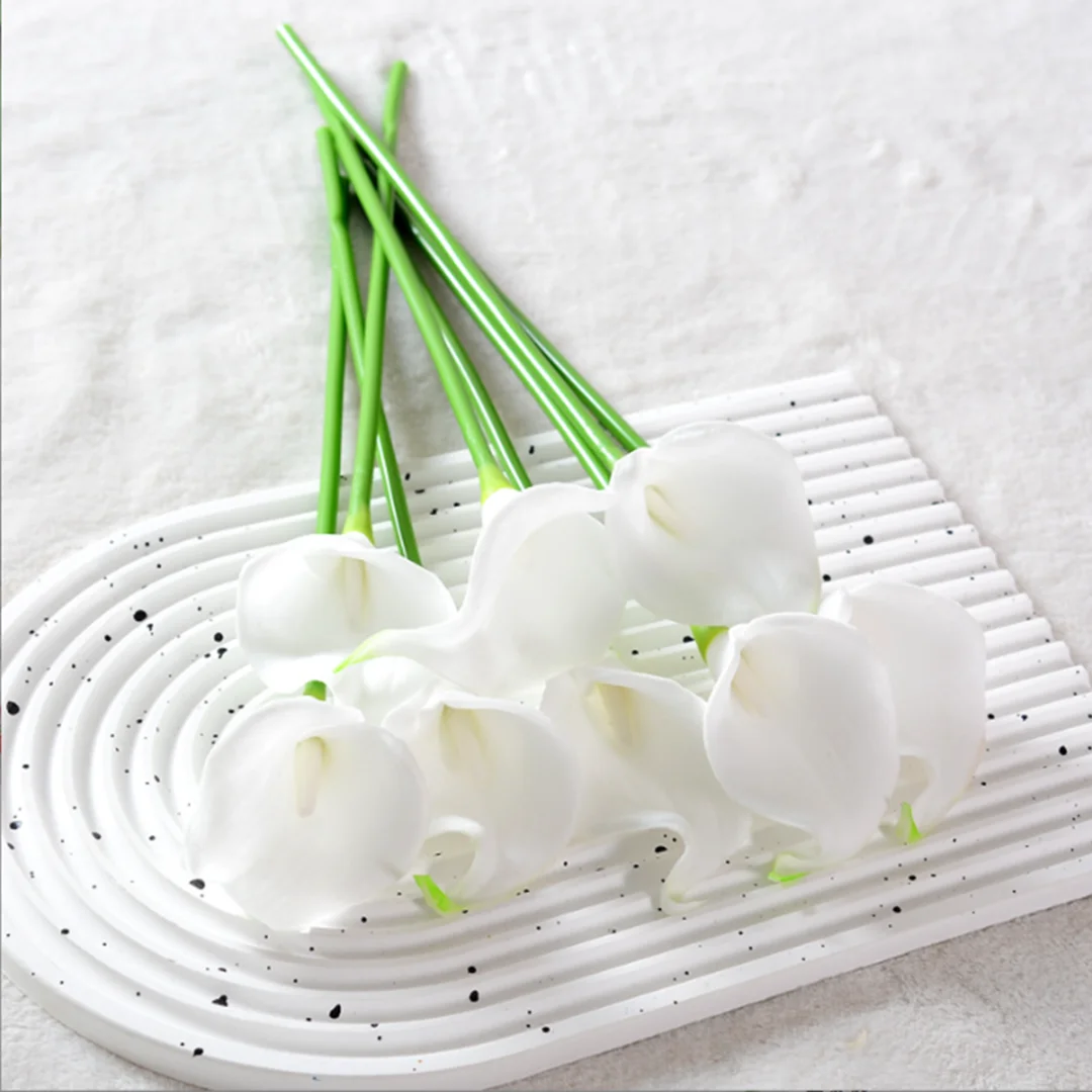 Nvzi -b 12pcs Calla Lily Artificial Flowers, Fake flowers, Flores Artificiales Para, Wedding Decor