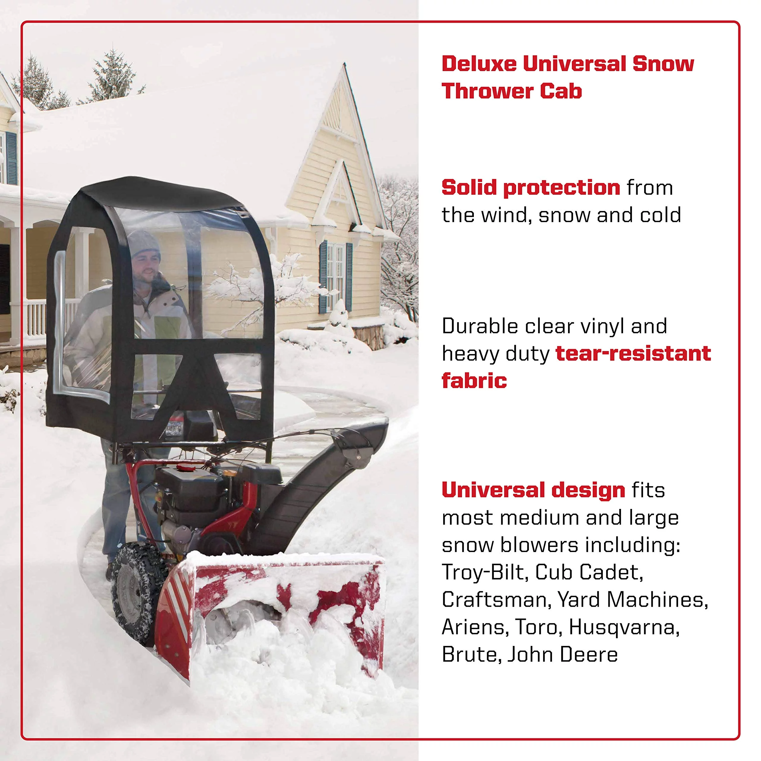 Arnold Deluxe Universal Snow Thrower Cab