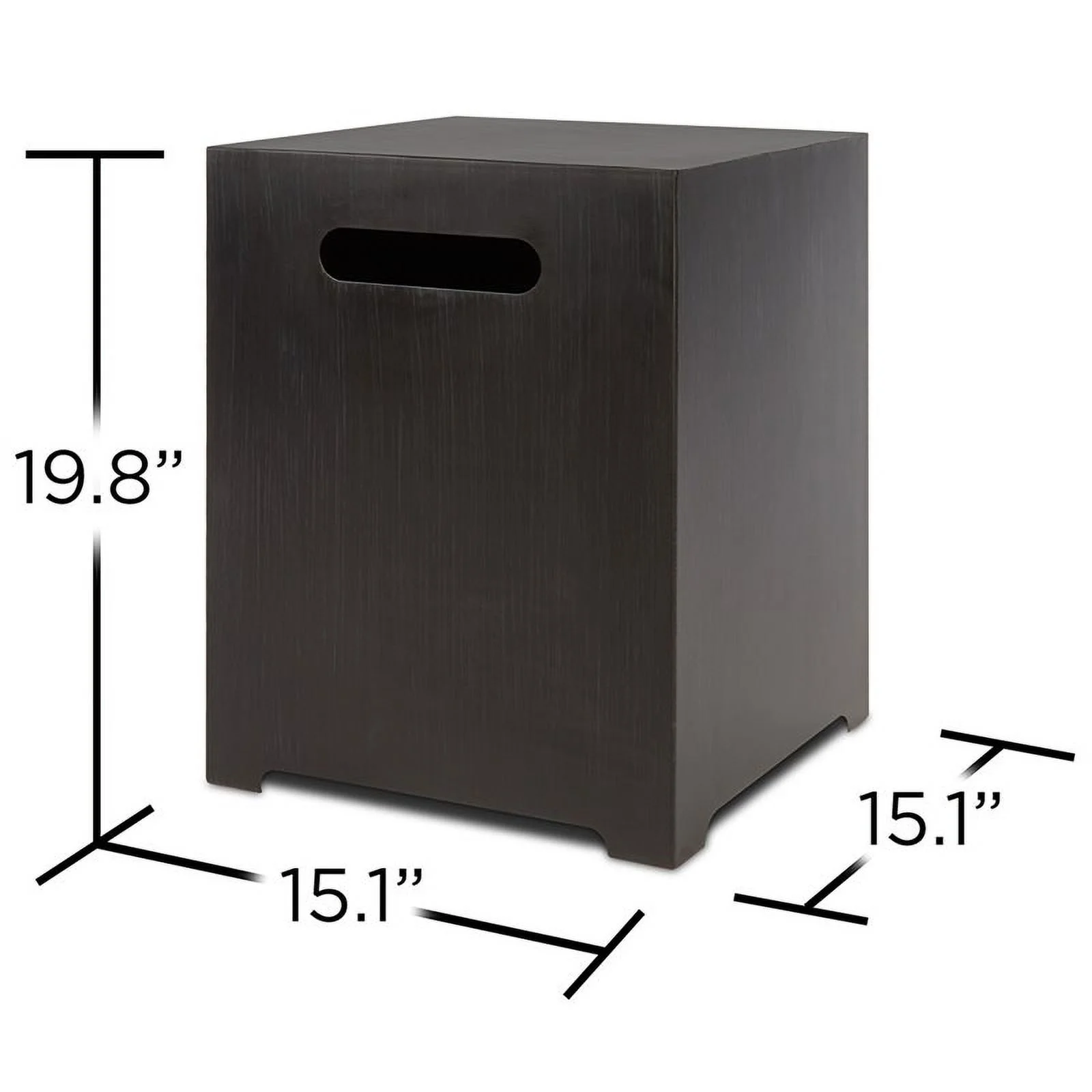 Home Square 2-Piece Set with Steel Propane Fire Pit and Tank Cover in Gray