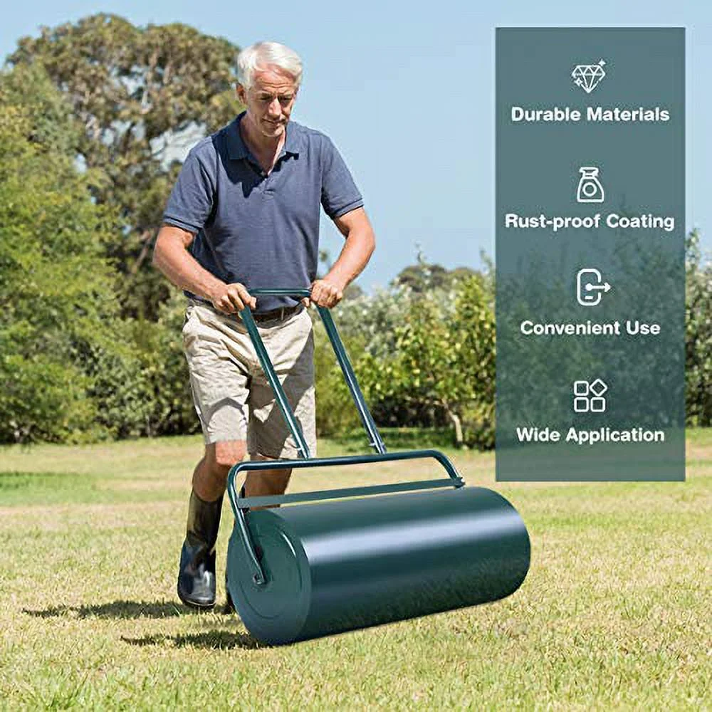 Lawn , Push/Tow Behind Sod With U Shaped Handle, Water And Filled Garden Drum For Planting, Seeding, Eliminating Turf Damage ( By 24-Inch/ Gal)