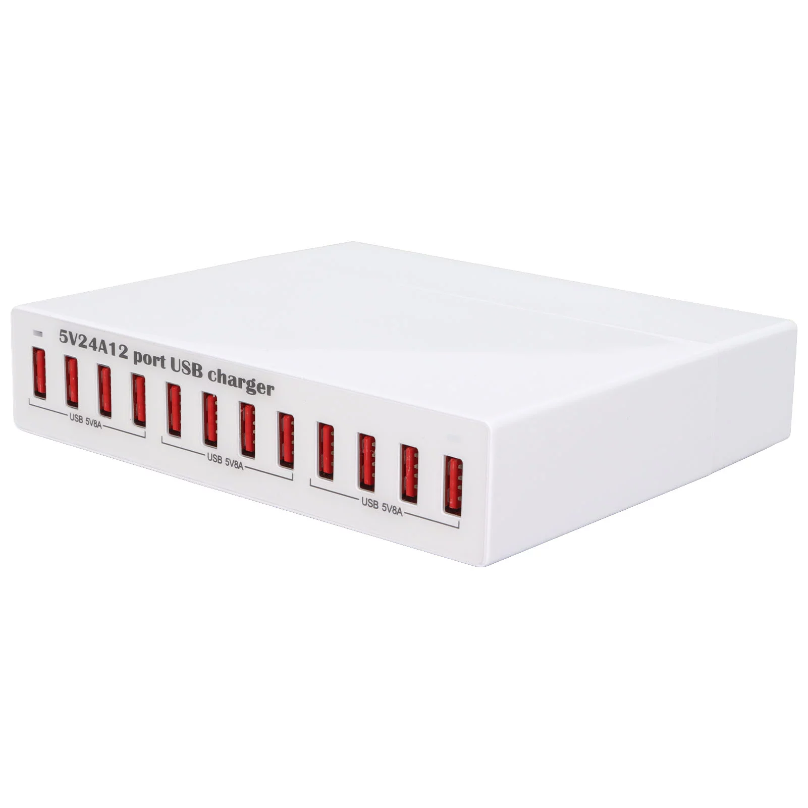 Goldmeet USB Charging Station 12 Port Intelligent Shunt LED Indicator Light Automatic Recognition USB Charging Hub 100‑240VEU Plug