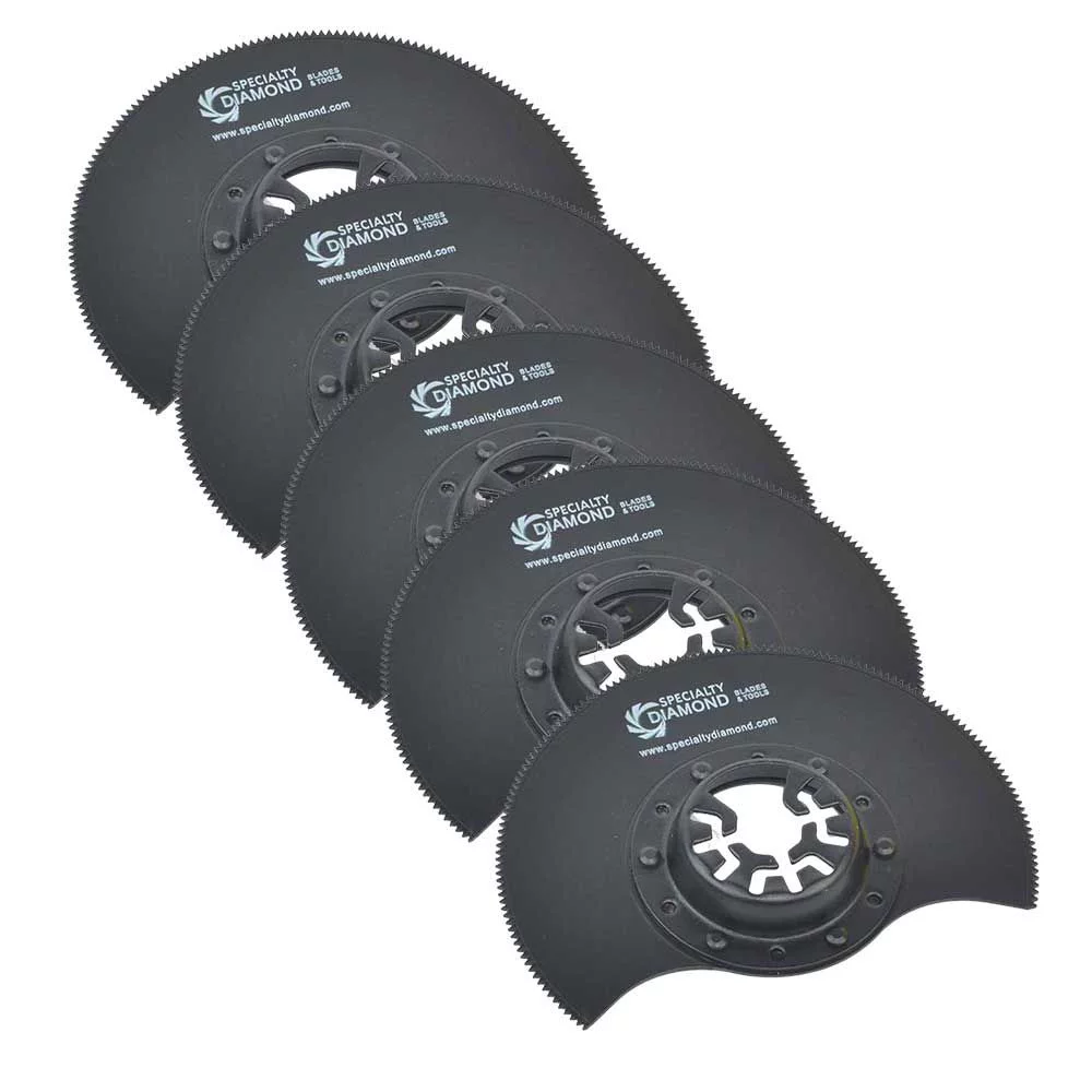 Versa Tool DB5J 80mm HSS Semi-Circular Multi-Tool Saw Blades, 9mm Offset Mount Fits Fein Multimaster, Dremel, Bosch, Craftsman, Ridgid Oscillating Tools (5/Pack)