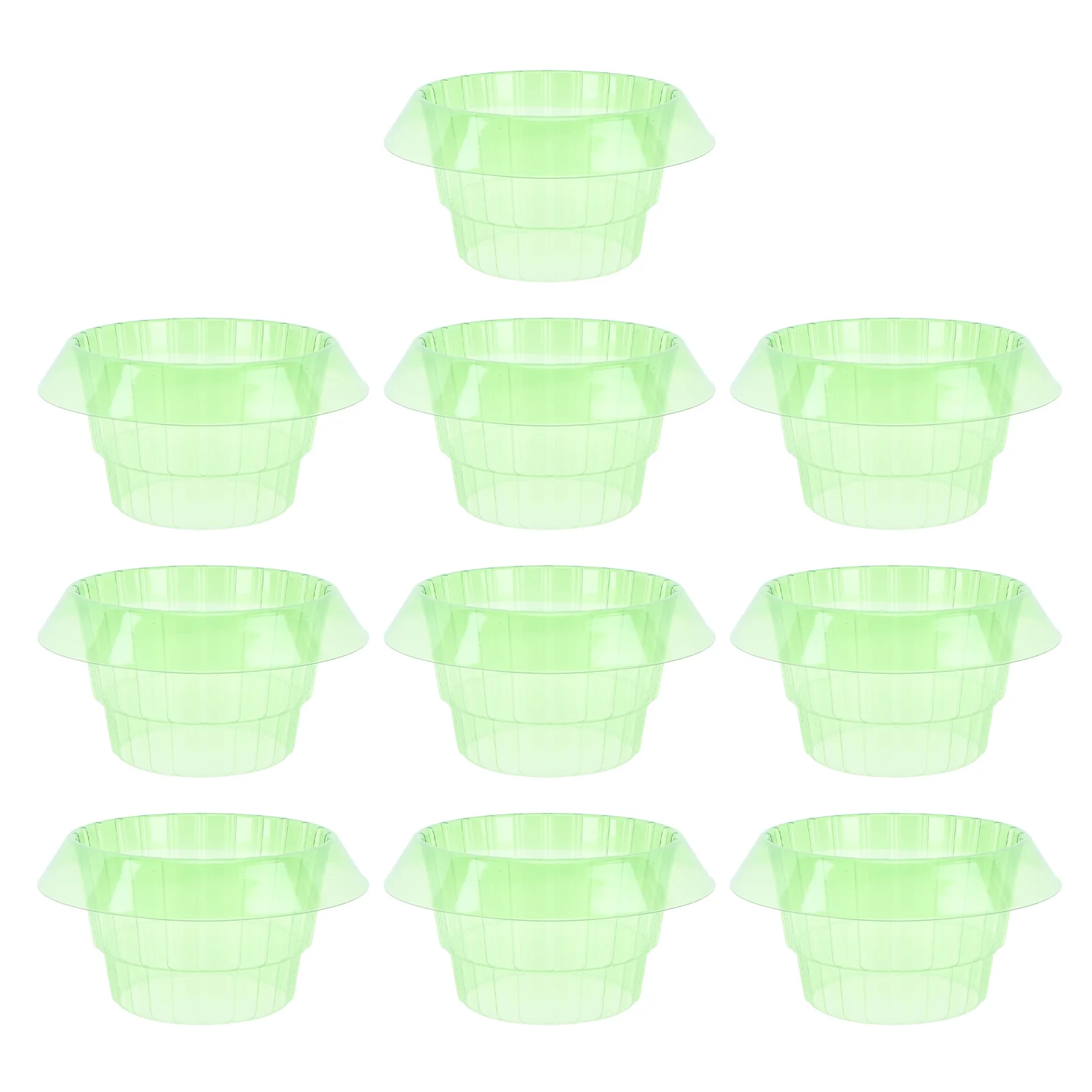 Ouitble 10Pcs Garden Cloches, Round Plastic Plant Cover Plant Seed Humidity Domes for Home Garden Yard Greenhouse