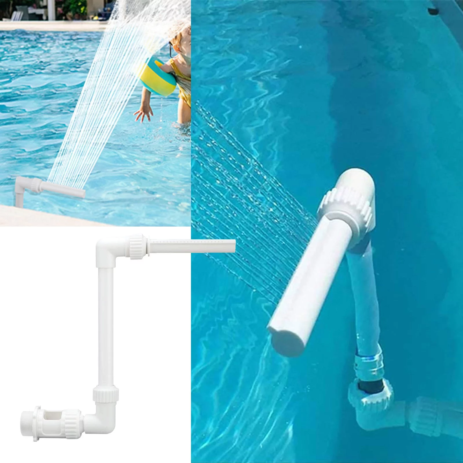 Pool Spray Pond Swimming Pool Spa Accessories Adjustable Pool Cool Warm Water Fun Sprinklers Water Sprinkler Timer Water Pads for Adults Irrigation Sprinkler Timer Watering Timers Outdoor Water