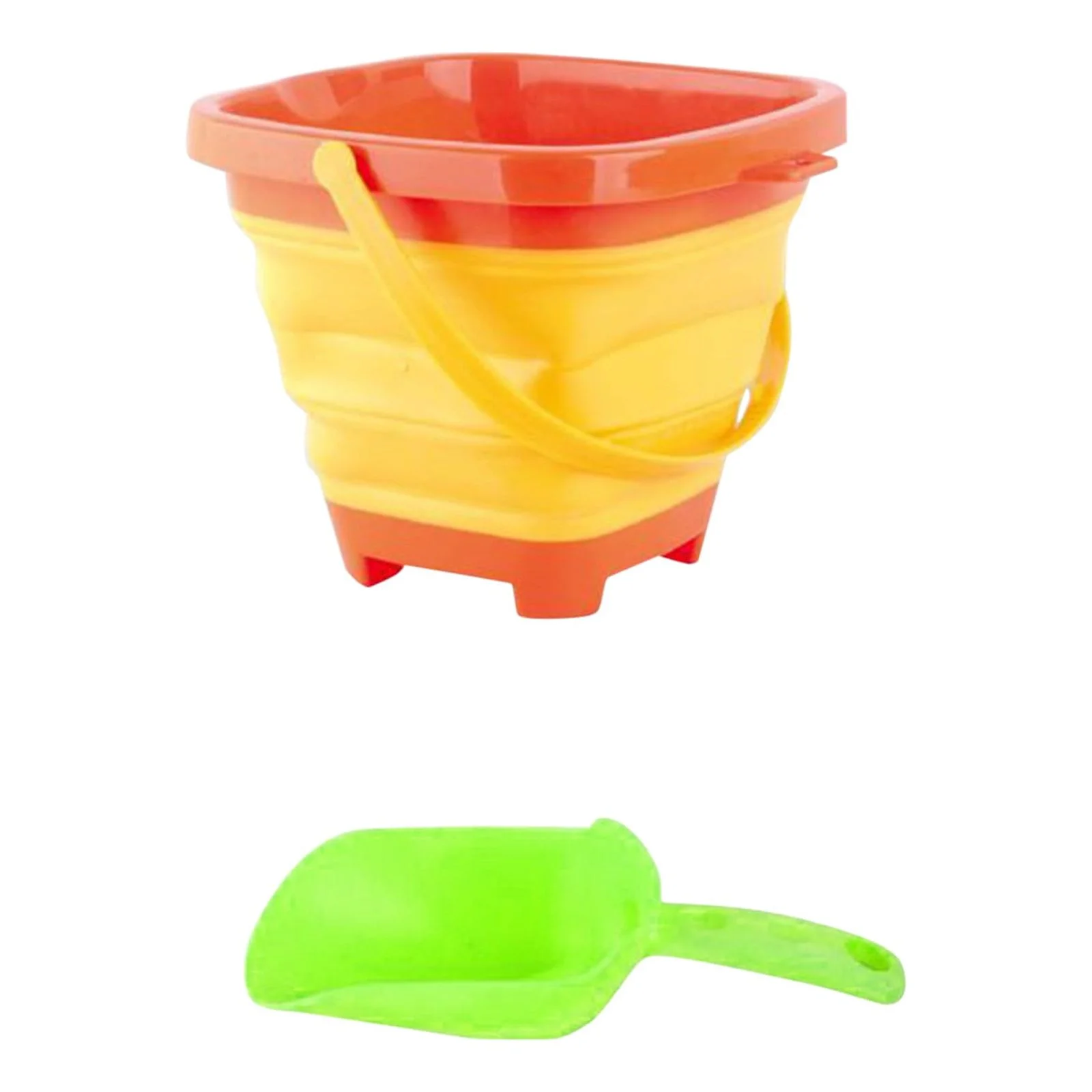 Sand Play Set Outdoor Soft Folding Bucket Portable Summer Beach Water Toy Telescopic Bucket