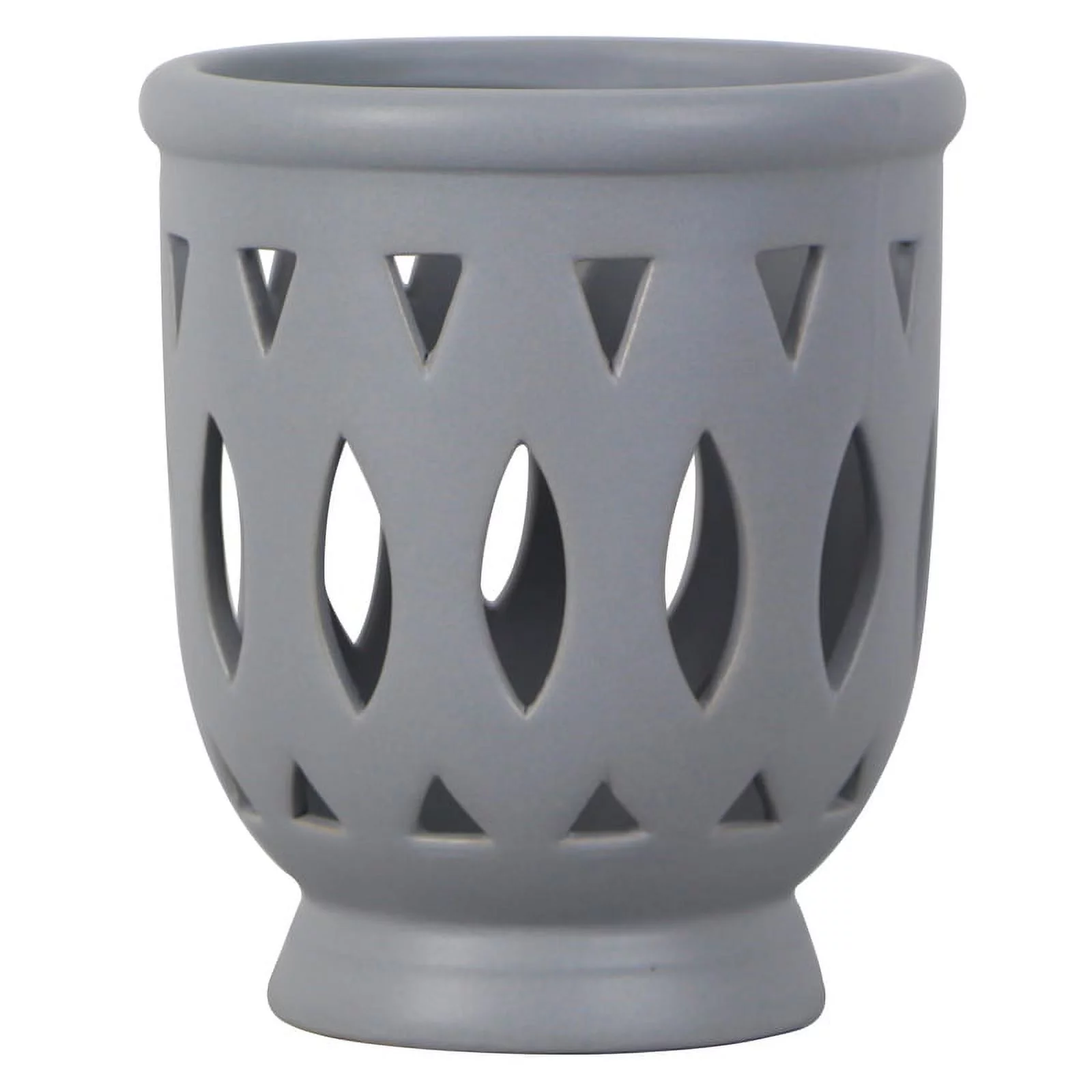 Trendspot Serafina 6 in. H Ceramic Orchid Planter Gray