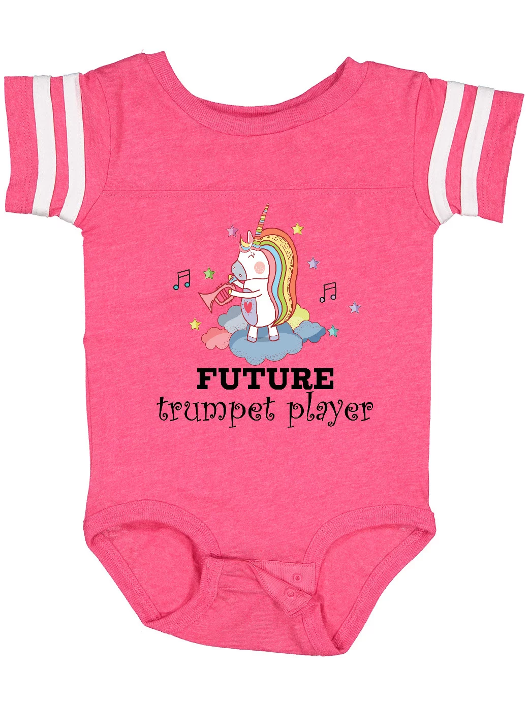 Inktastic Future Trumpet Player Unicorn Girls Baby Bodysuit