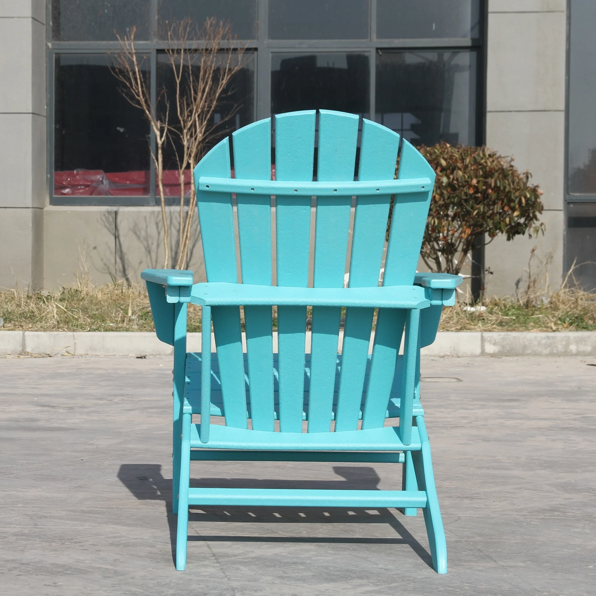 Tatahance Plastic Folding Adirondack Chair Blue