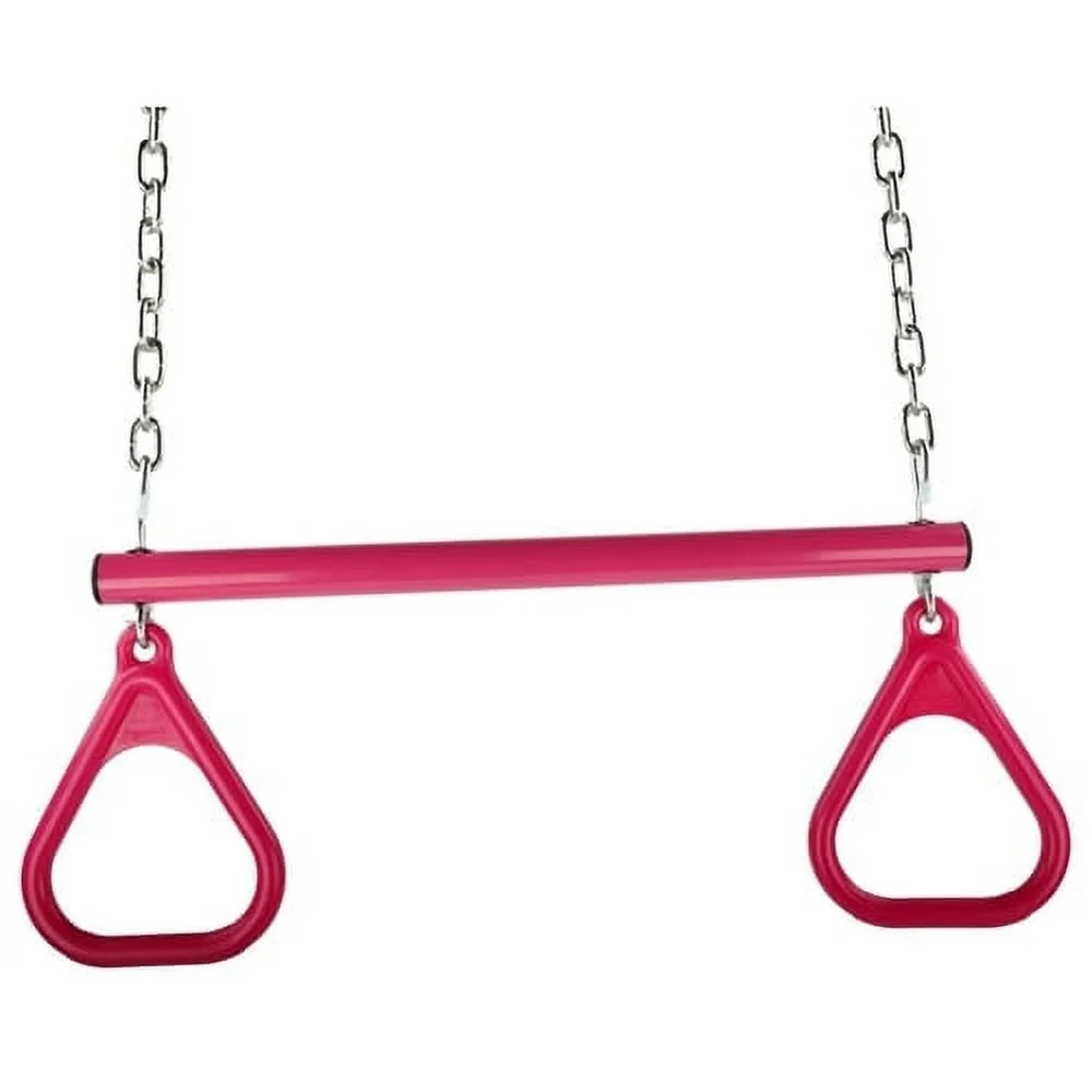 Swing Set Stuff Inc. Trapeze Bar with Uncoated Chain Pink