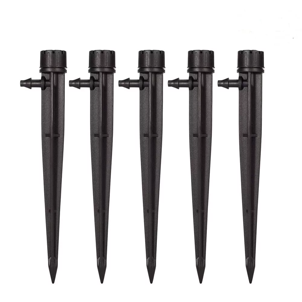 25 Pack 360 Degree Adjustable 13cm Irrigation Dripper Inserting Ground 4/7mm Hose Garden Watering Vortex Sprinkler 1/4