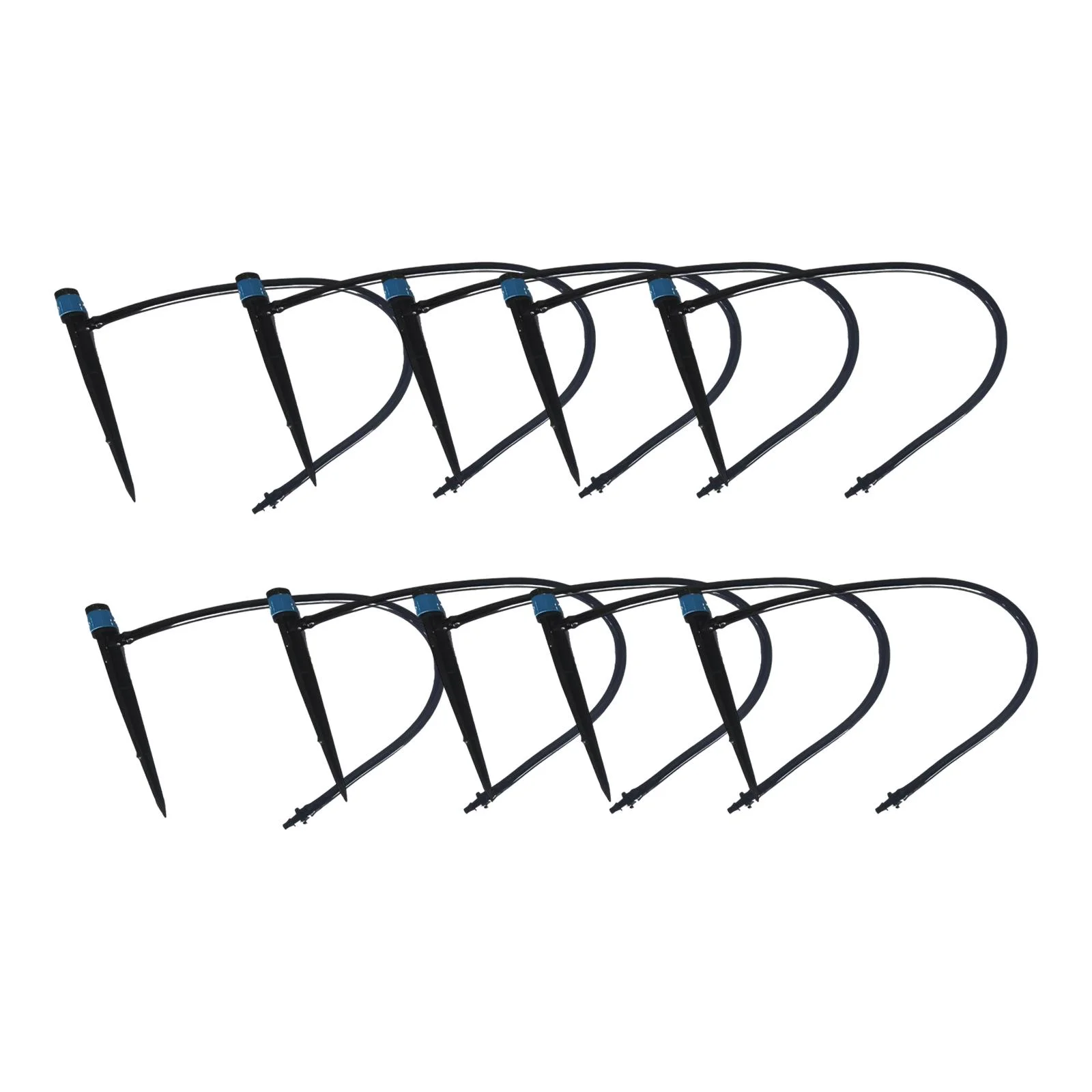 simhoa 10Pcs Drip Irrigation Yard Sprinkler Stake with 40cm Irrigation Tubing Garden Sprinkler Lawn Sprinkler for Garden Fields Lawn