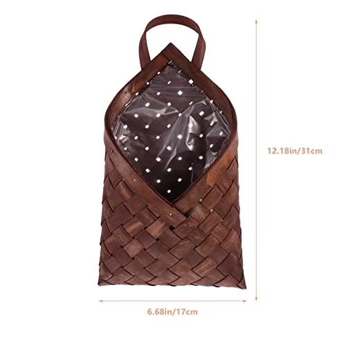 Hanging Planter Wall Fence Rattan Basket Wicker Flower Basket Flower Pots Hanger Garden Decoration Indoor Outdoor Watering Hanging Baskets