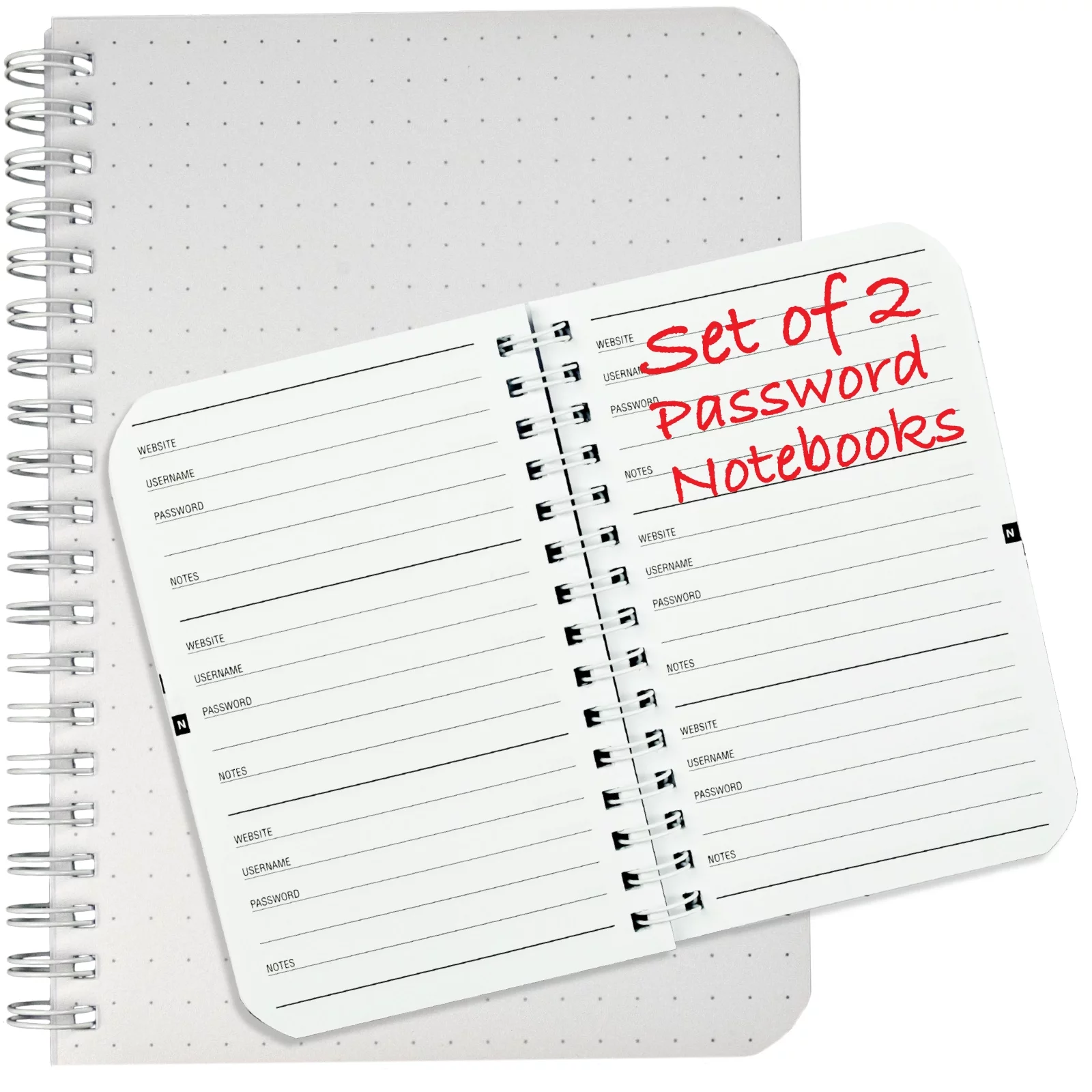 Excello Global Products Password Book with Alphabetical Tabs: Set of 2 books (5