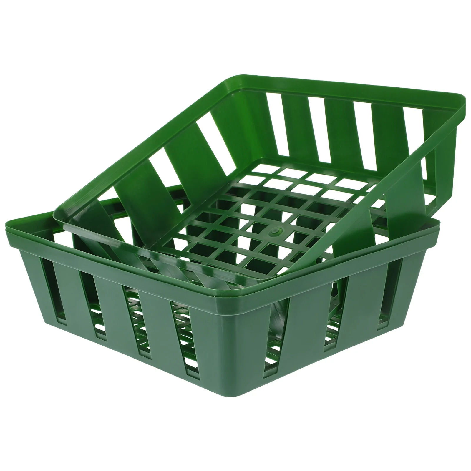 Jibingyi 3pcs Plastic Plant Baskets Planter Nursery Baskets Small Plastic Nursery Baskets