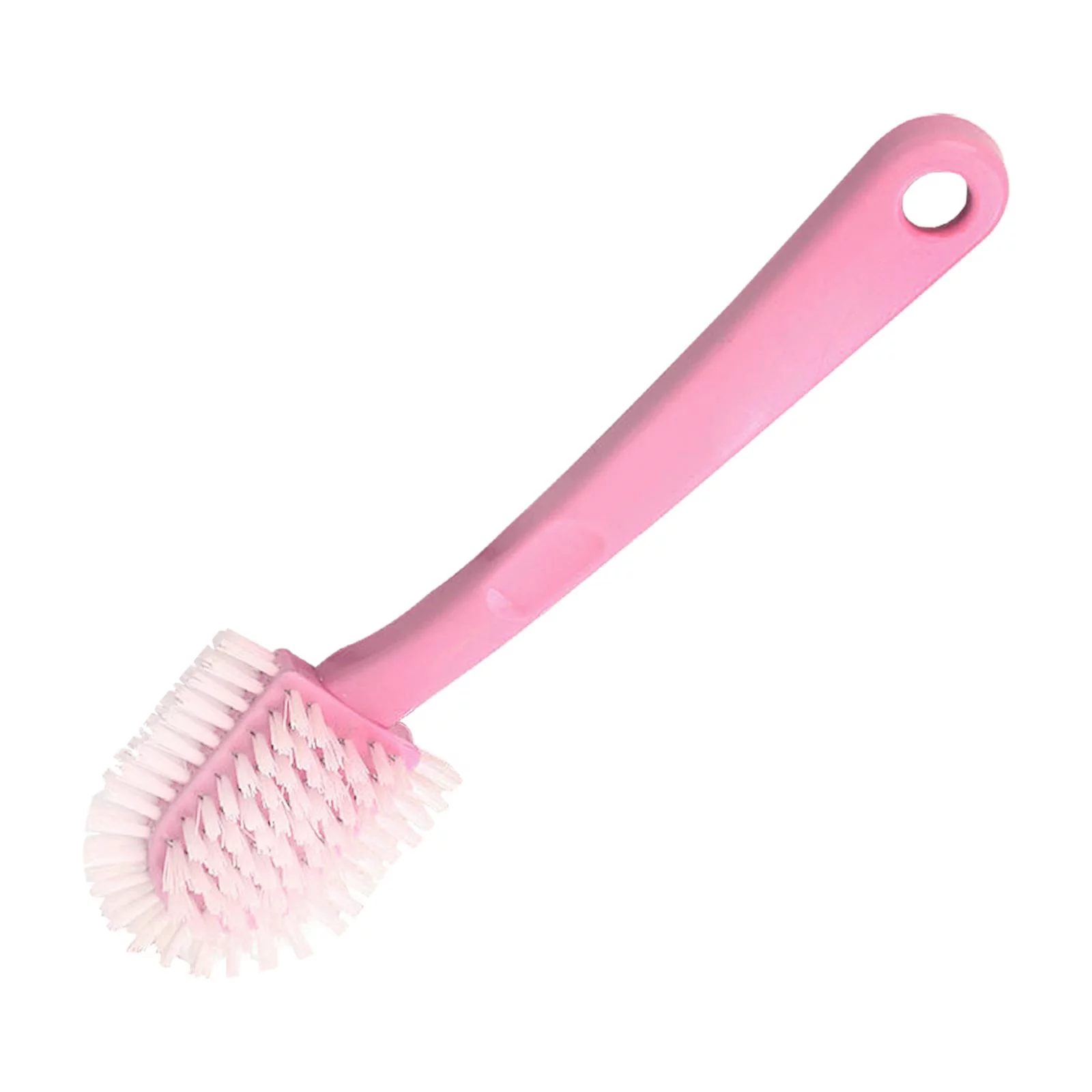 Multifunctional double-sided shoe washing brush PP material Durable with hanging Pink
