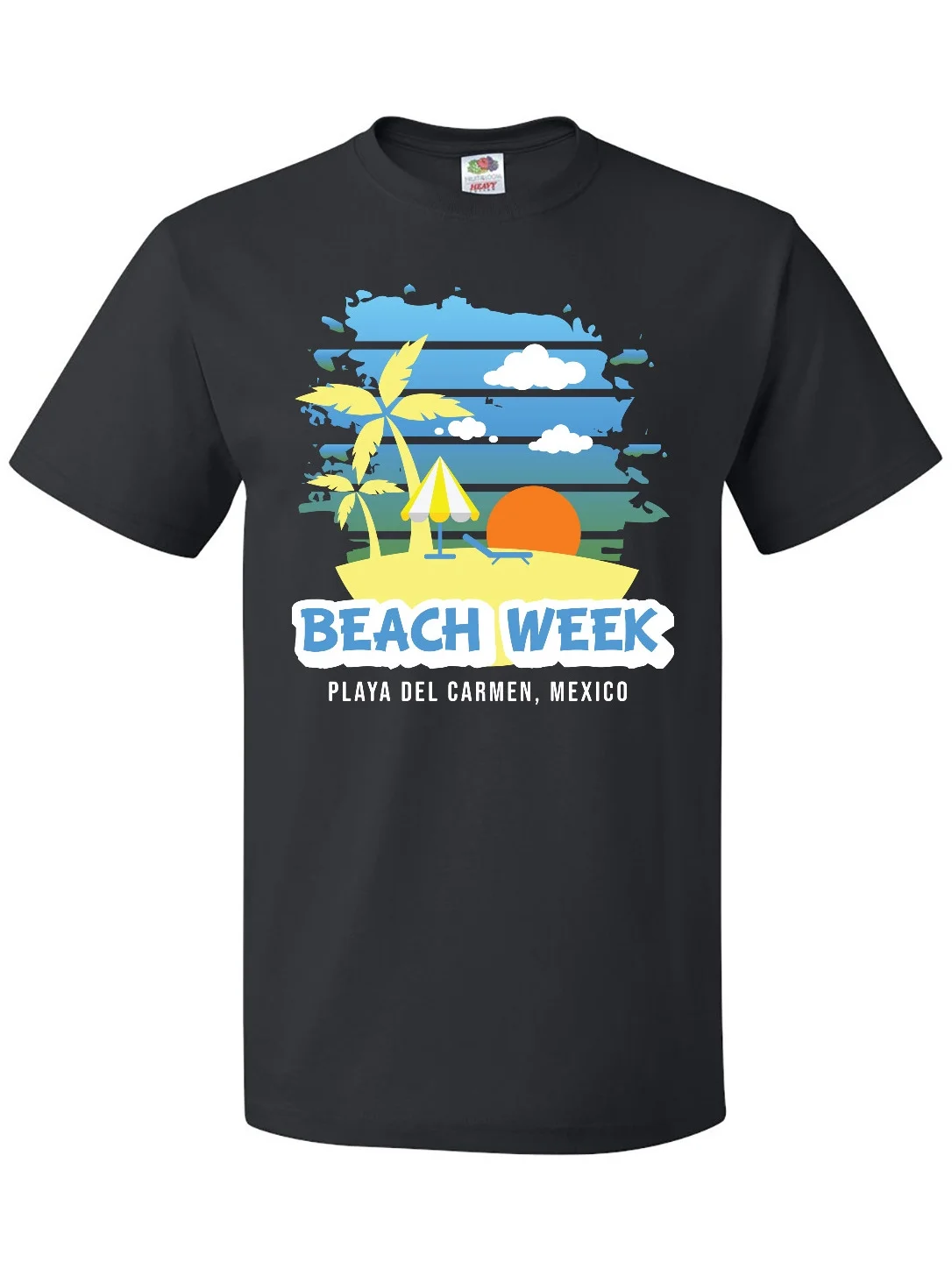 Inktastic Beach Week Playa del Carmen Mexico with Palm Trees T-Shirt
