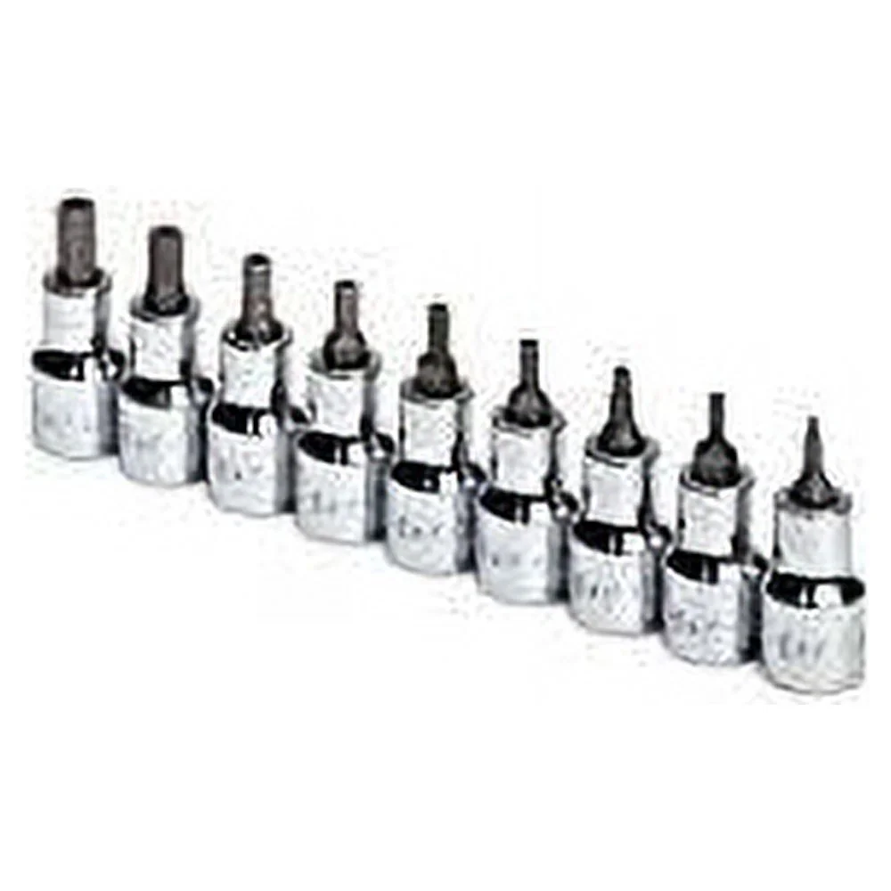 SK Hand Tool 19749 9-Piece 3/8 in. Drive SAE Tamper-Proof Hex Bit Socket Set