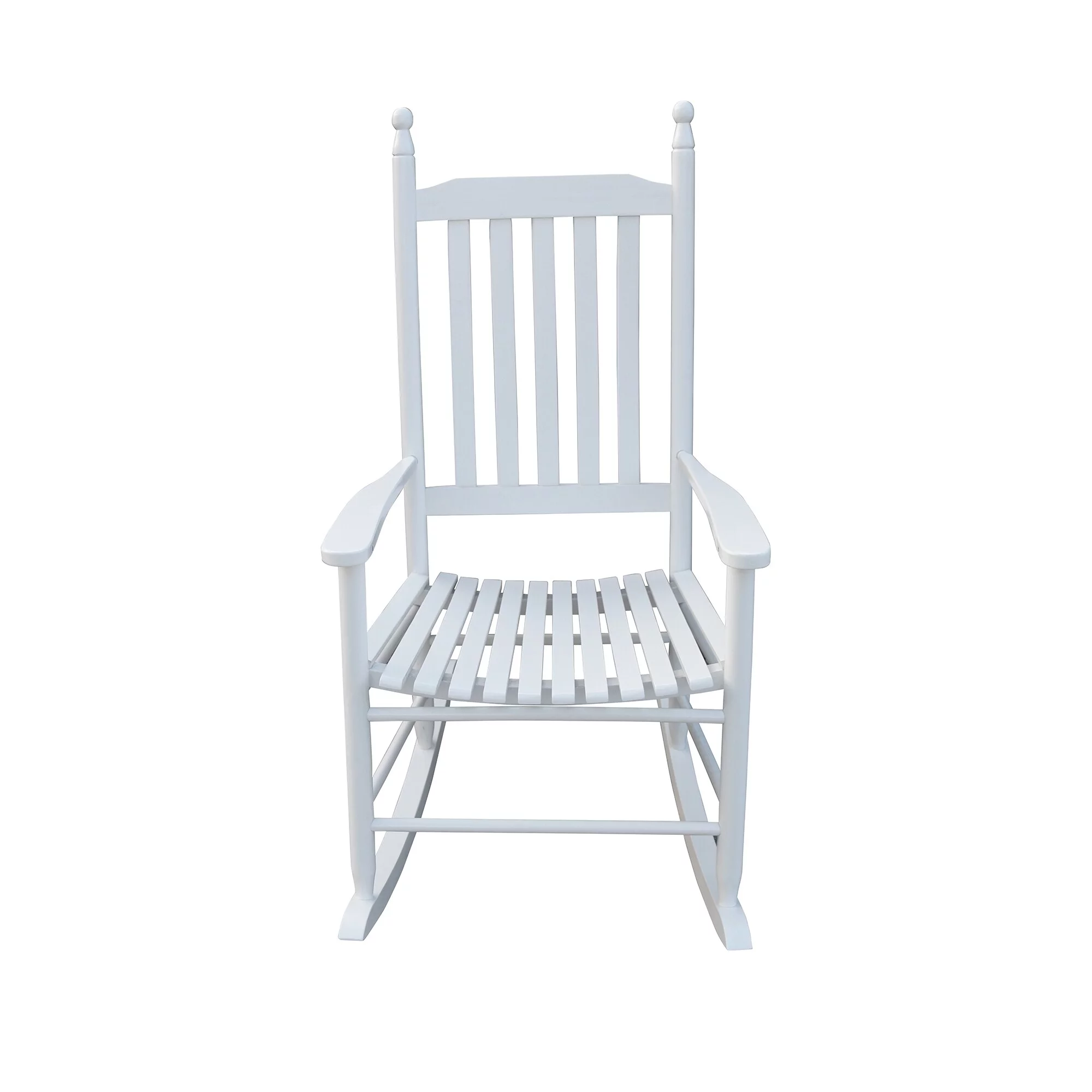 Clihome  Wooden Porch Rocker Chair White