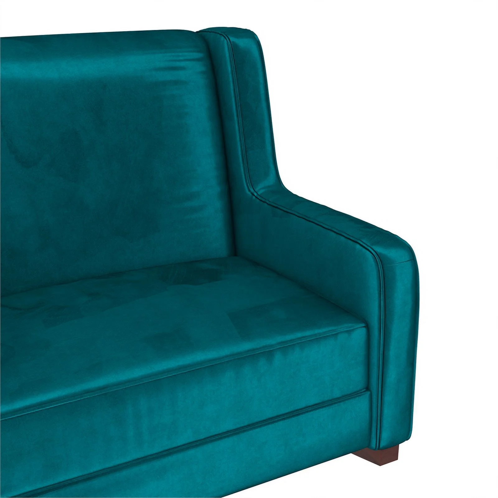 Pemberly Row Upholstered Double Rocker Chair in Green Velvet