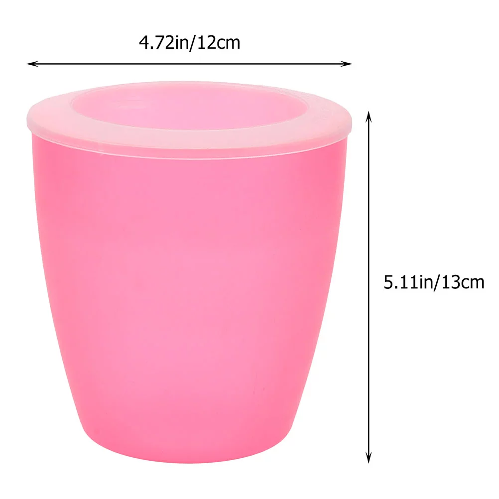 Self-priming Flower Pot Plant Container Water-absorbent Flowerpot Holder Plastic Planter Potted 5 PCS Pink