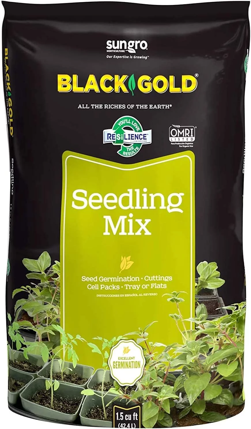 Sun Gro Seedling Mix, 1.5 Cu. Ft., Black Gold-1411002.CFL001.5P
