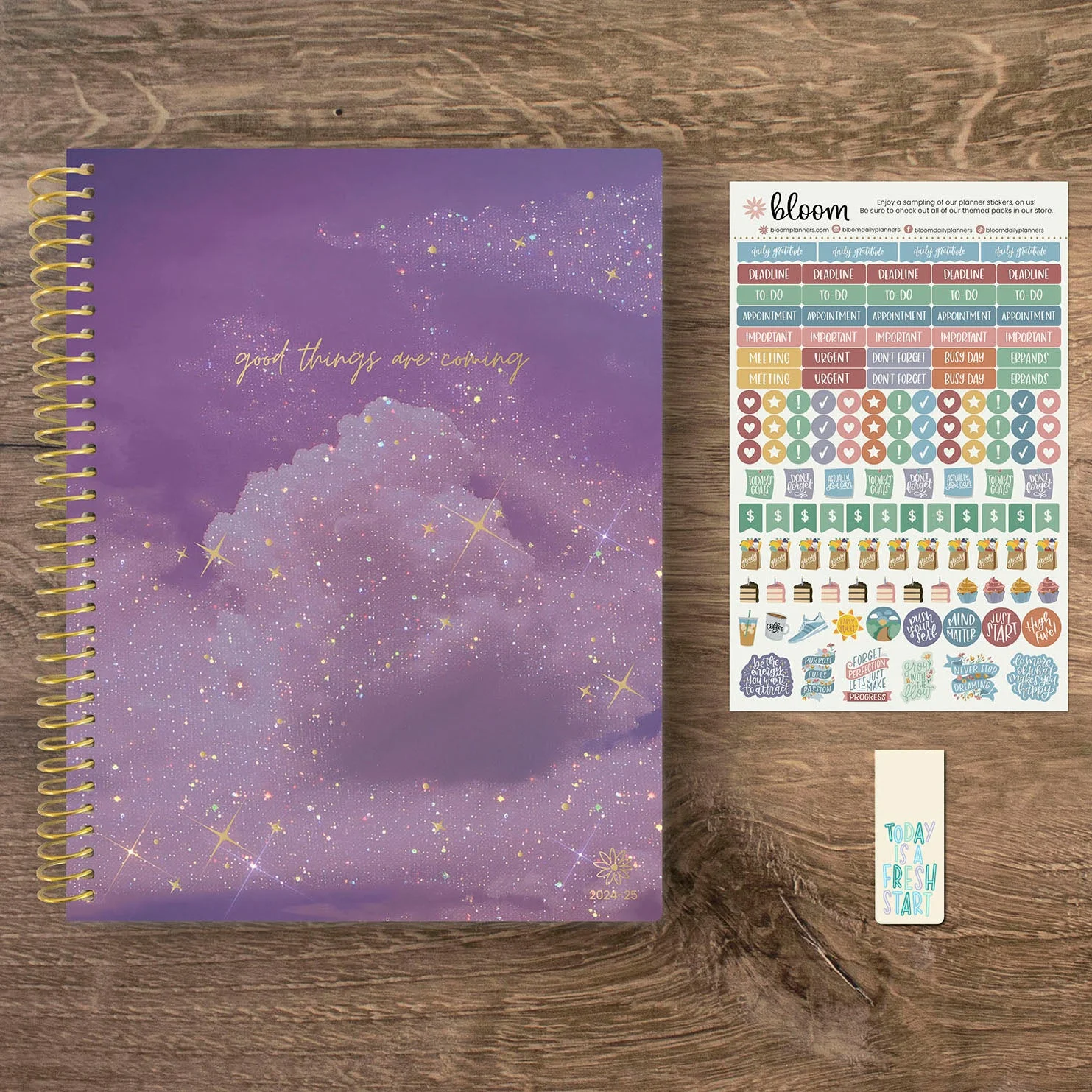 bloom daily planners 2024-25 Soft Cover Planner, 8.5