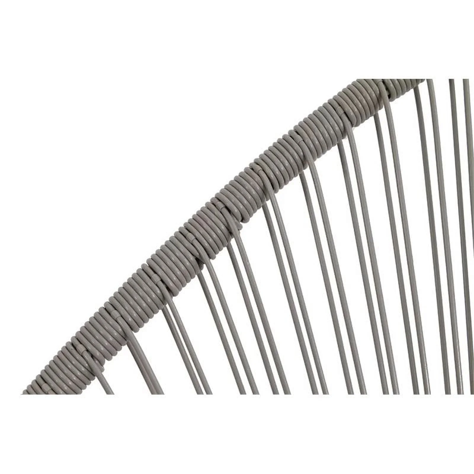 Living Source International Modern Metal Patio Chairs in Gray Finish (Set of 2)