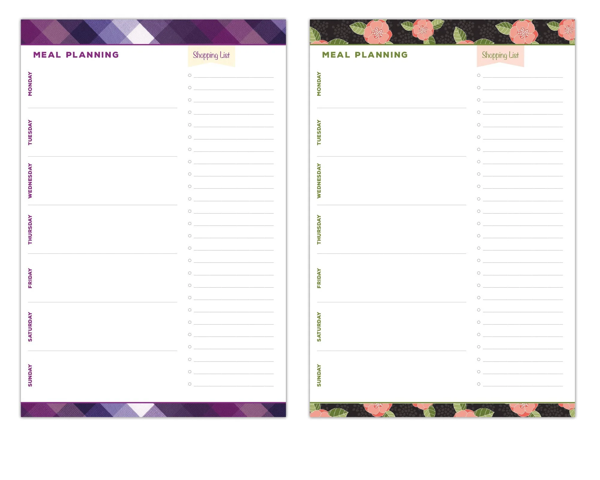 Global Printed Products Meal Planning Pad 6
