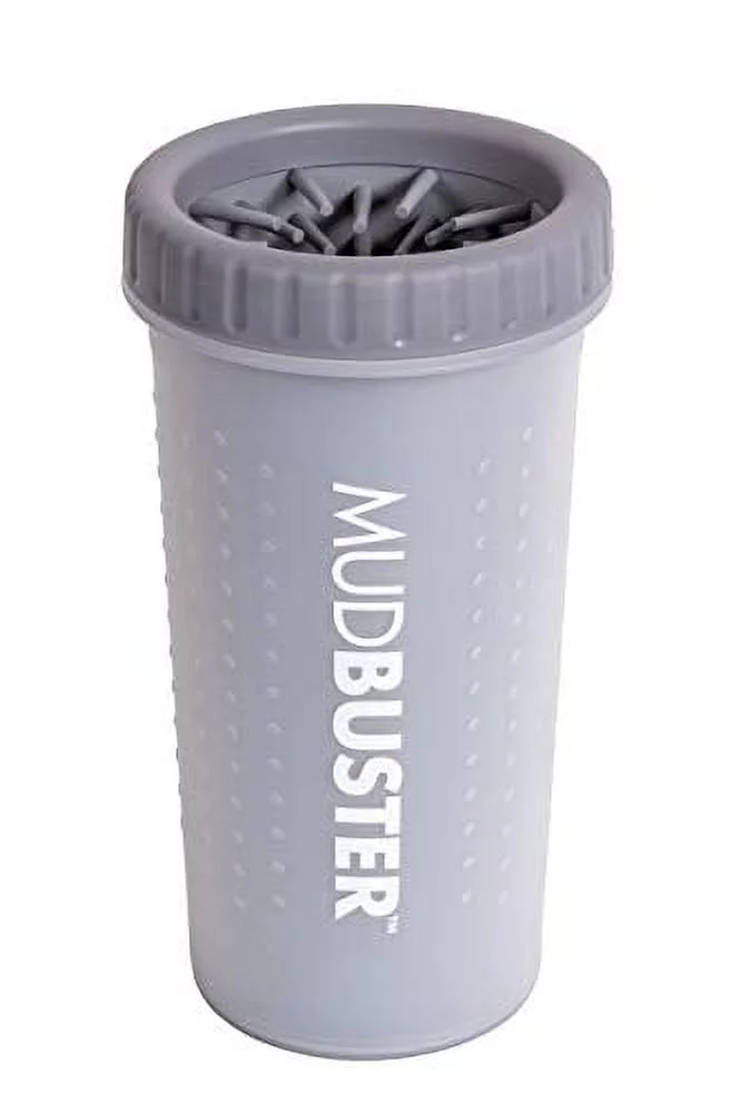 Dexas MudBuster Portable Dog Paw Washer/Paw Cleaner, Large, Light Gray