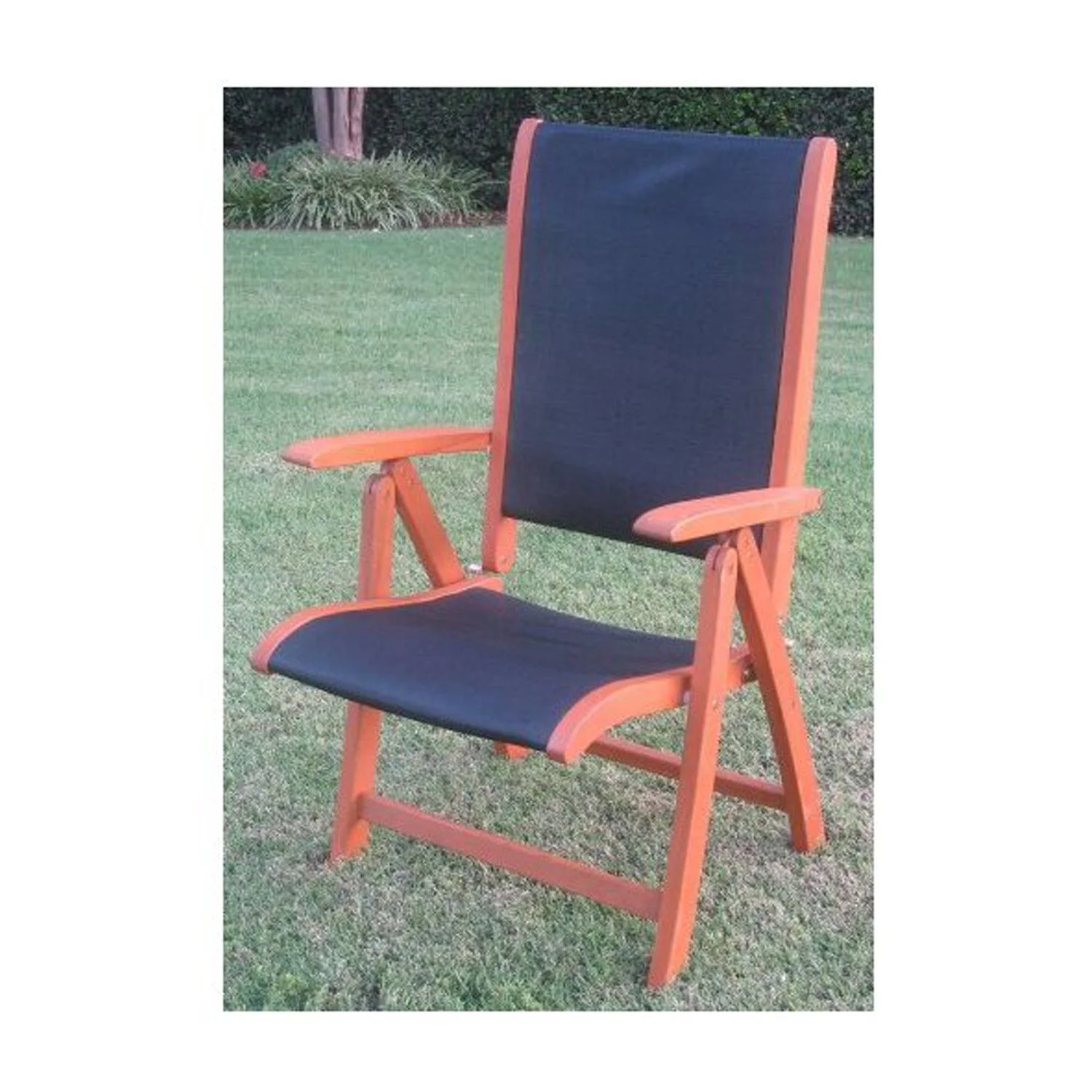 Maykoosh French Flair Outdoor Wood 5-Position Folding Chair