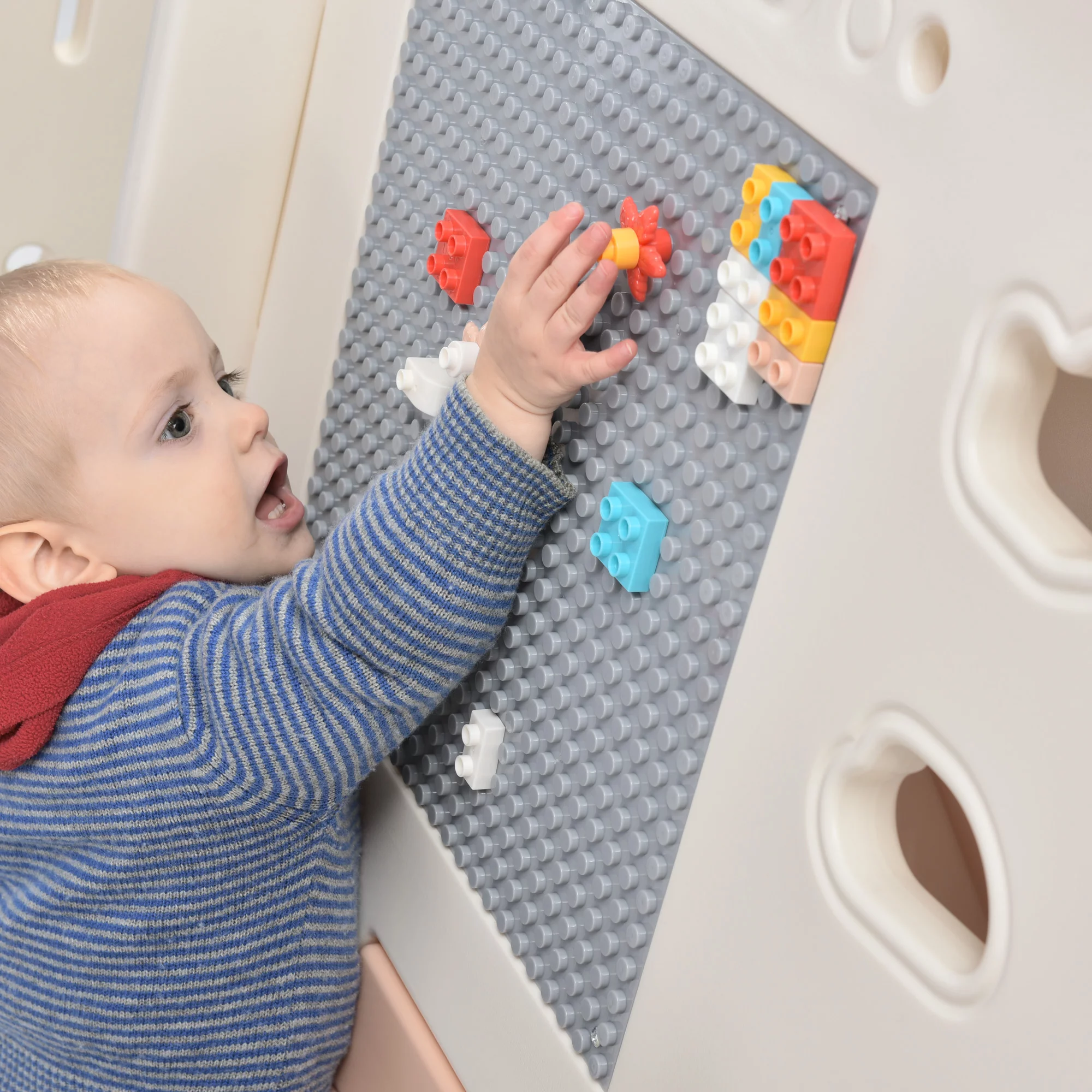 Swing Set 6 in 1 Swing with Tunnel Climber Whiteboard Block Base Basketball Hoop.