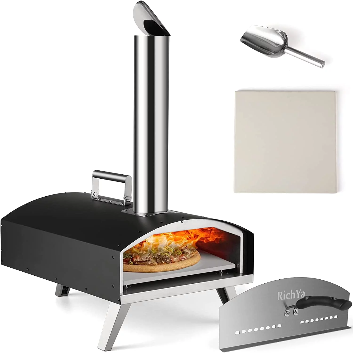 PS-02 Outdoor Wood Pellet Pizza Oven with 12