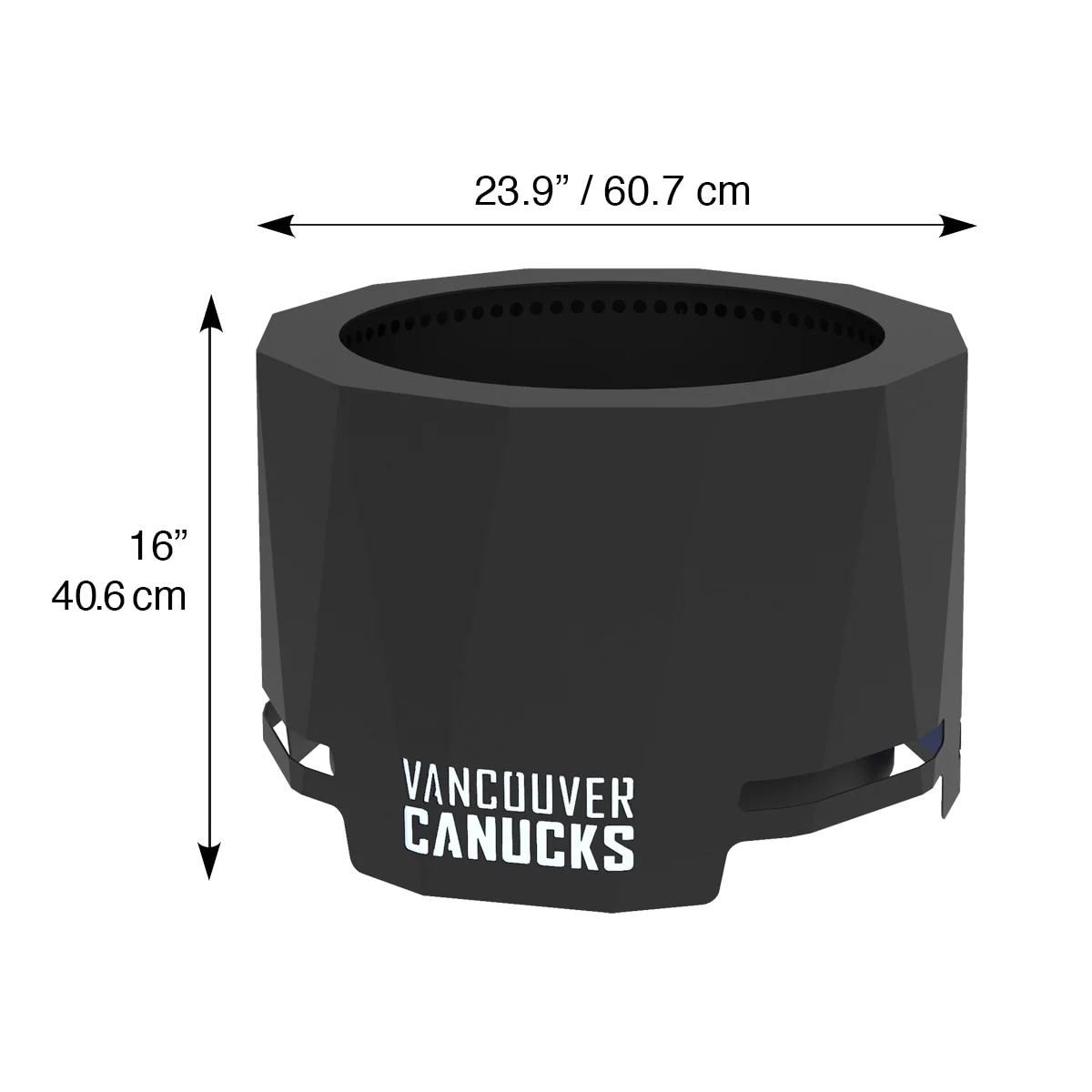 Vancouver Canucks 23.9'' x 16'' The Peak Patio Fire Pit