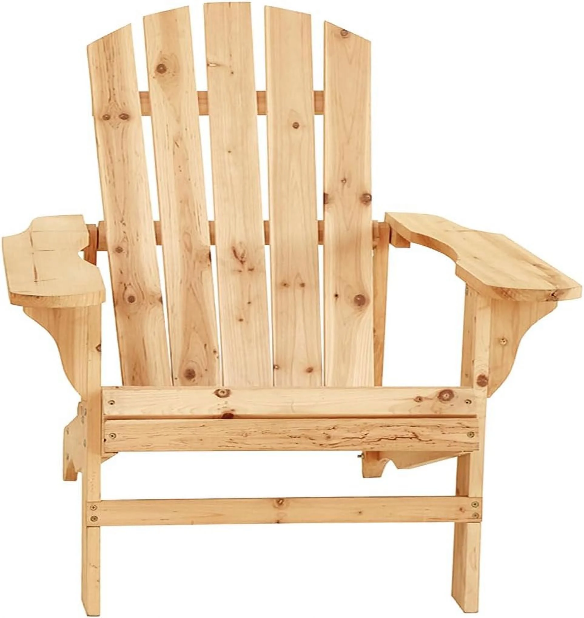 Outdoor Wooden Adirondack Chairs Elegant Chairs for Yard Elegant Garden Lawn Deck Outdoors Fire Pit - Natural Finish