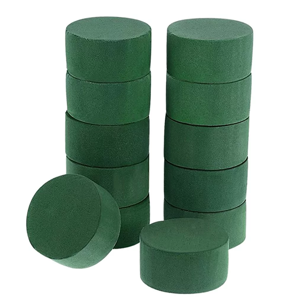 Menolana 12Pcs 9cm Floral Wet Foam Bricks Water Absorbent Flower Color Green Arrangement Craft