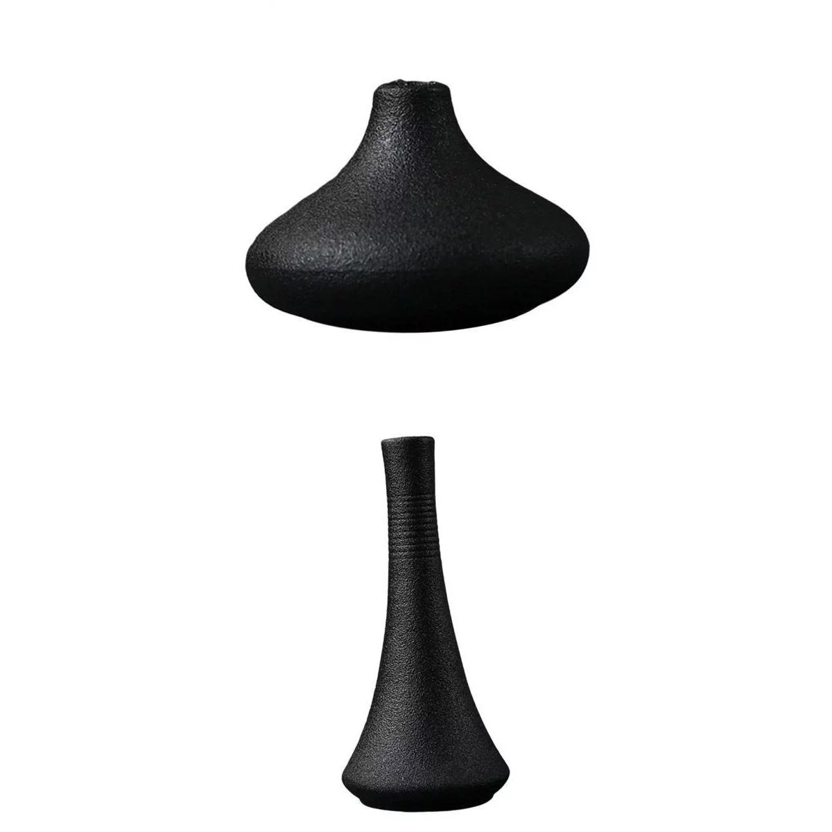 2x Minimalist Ceramic Flower Pot Sculpture Centerpiece